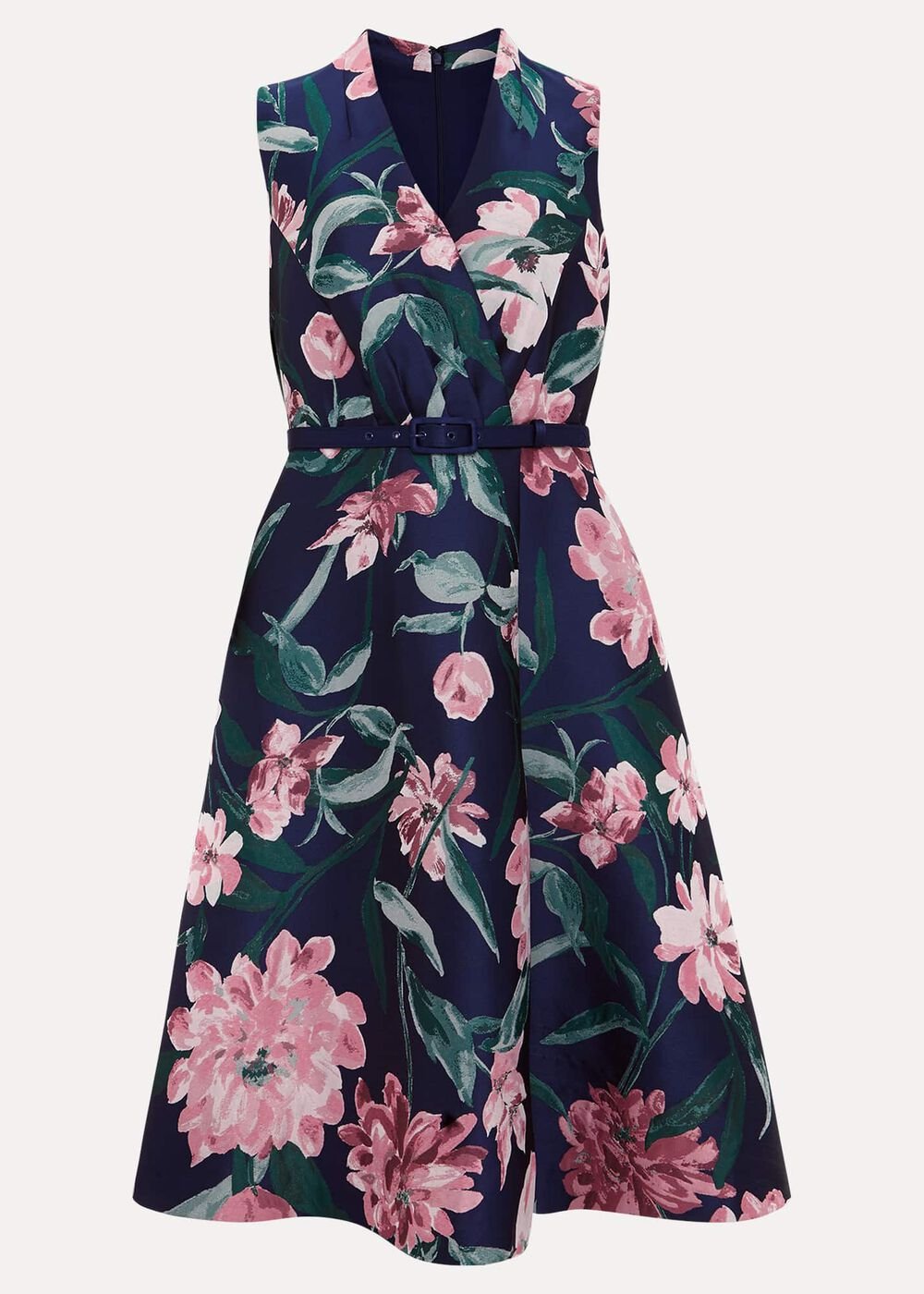 Salina Floral Jacquard Dress - Multi-Coloured