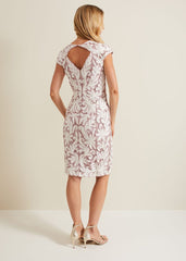 Karima Tapework Dress - Pale Pink