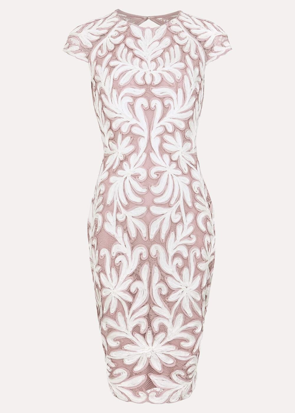 Karima Tapework Dress - Pale Pink