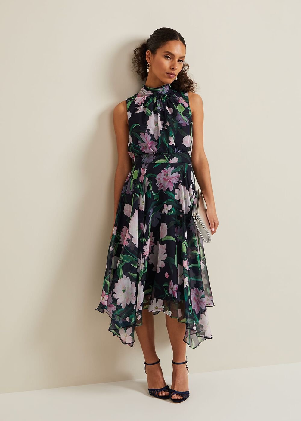 Petite Lucinda Floral Dress - Multi-Coloured