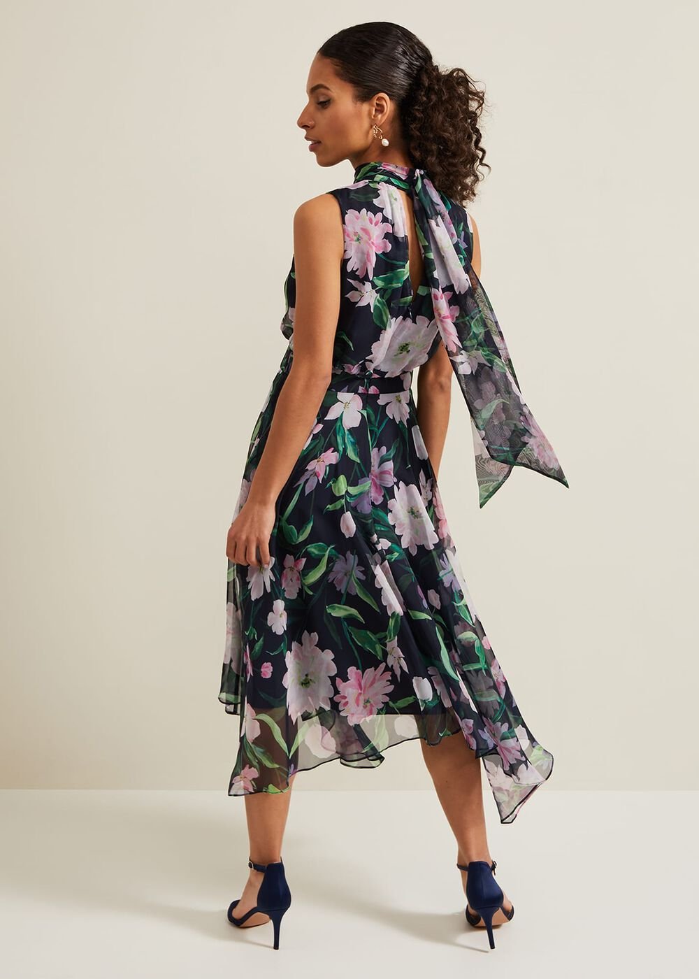Petite Lucinda Floral Dress - Multi-Coloured