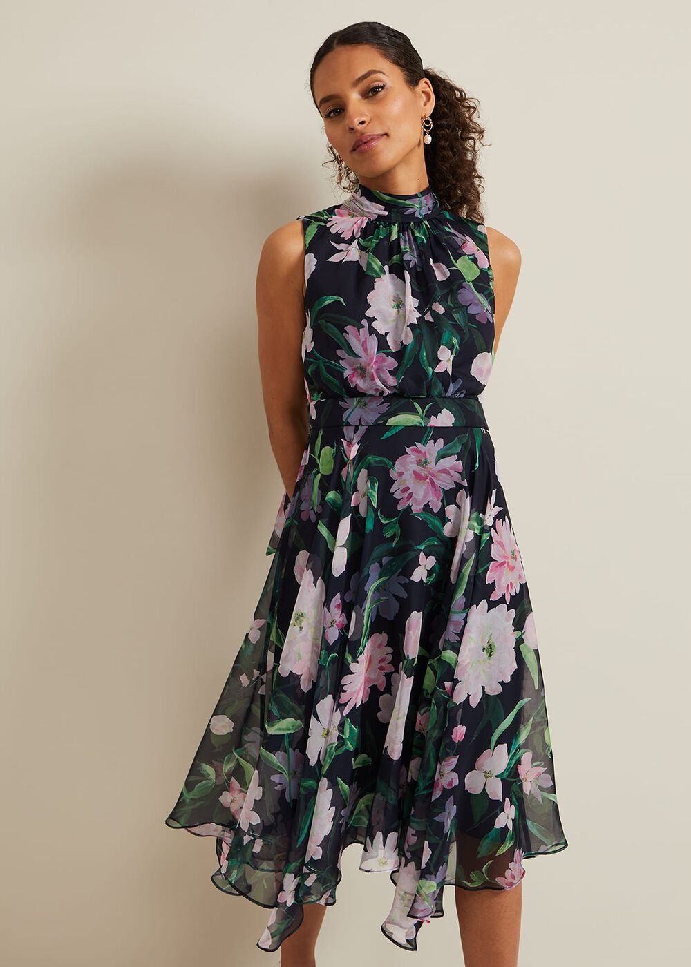 Petite Lucinda Floral Dress - Multi-Coloured