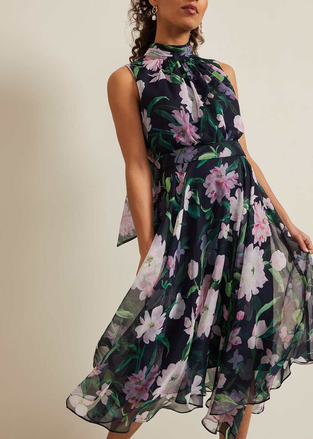 Petite Lucinda Floral Dress - Multi-Coloured