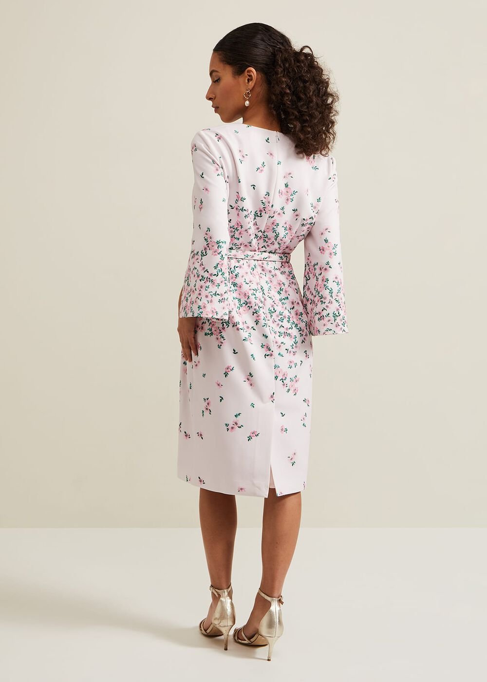 Petite Giovanna Floral Belted Dress - Multi-Coloured