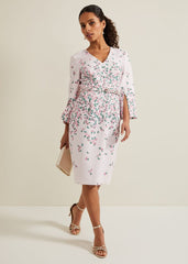 Petite Giovanna Floral Belted Dress - Multi-Coloured