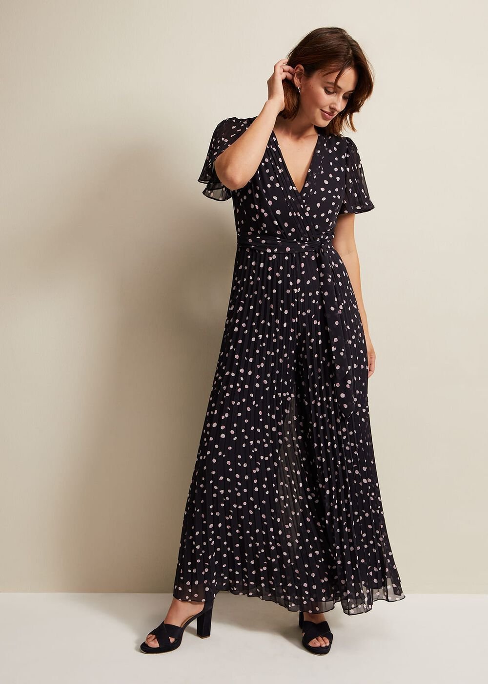 Alexandra Spot Pleat Jumpsuit - Multi-Coloured