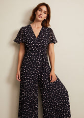 Alexandra Spot Pleat Jumpsuit - Multi-Coloured