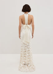 Olivia Bridal Lace Maxi Dress - Ivory