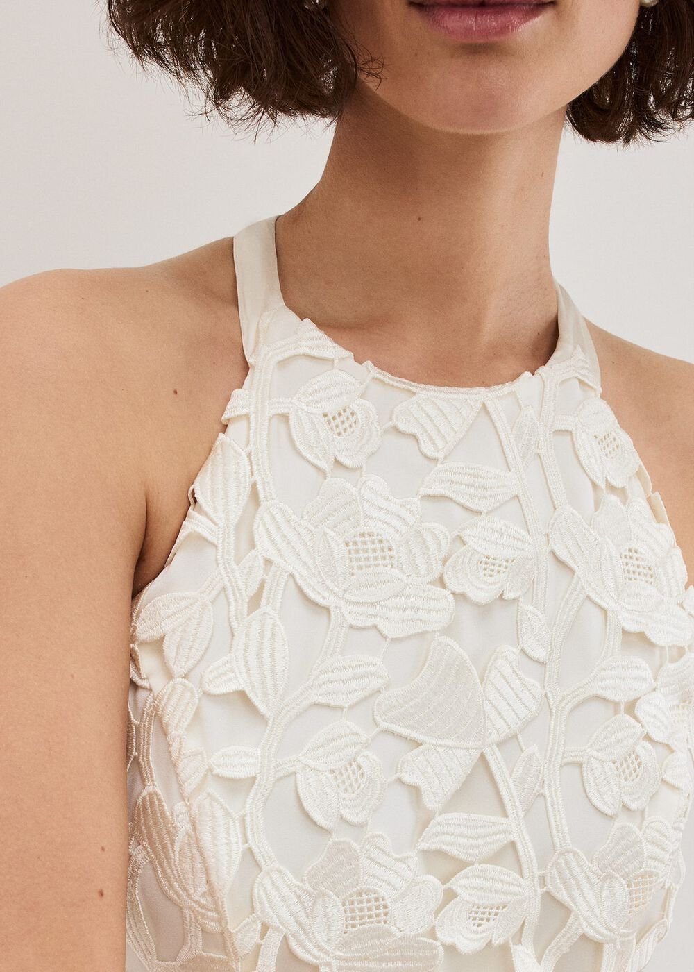 Olivia Bridal Lace Maxi Dress - Ivory