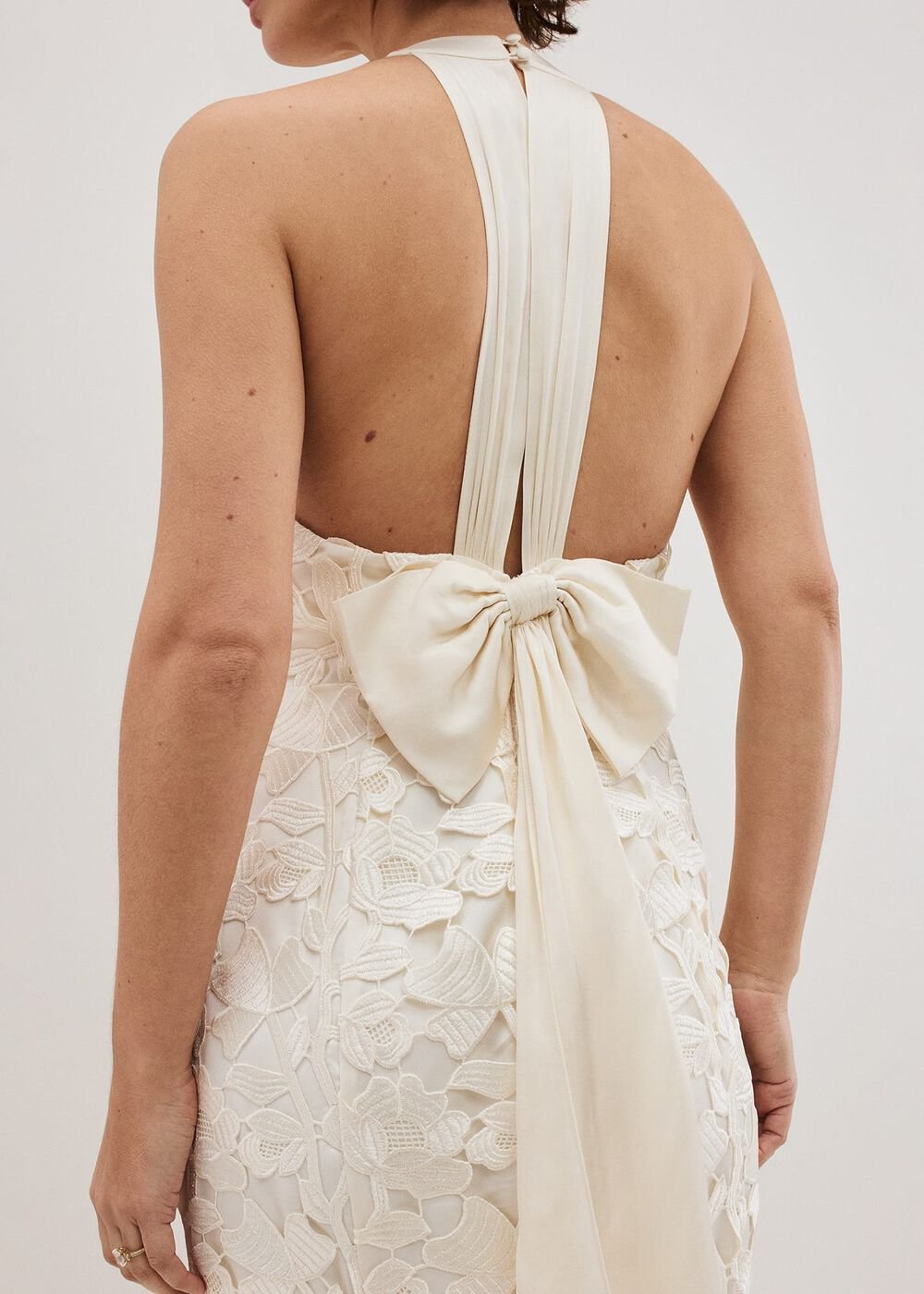 Olivia Bridal Lace Maxi Dress - Ivory