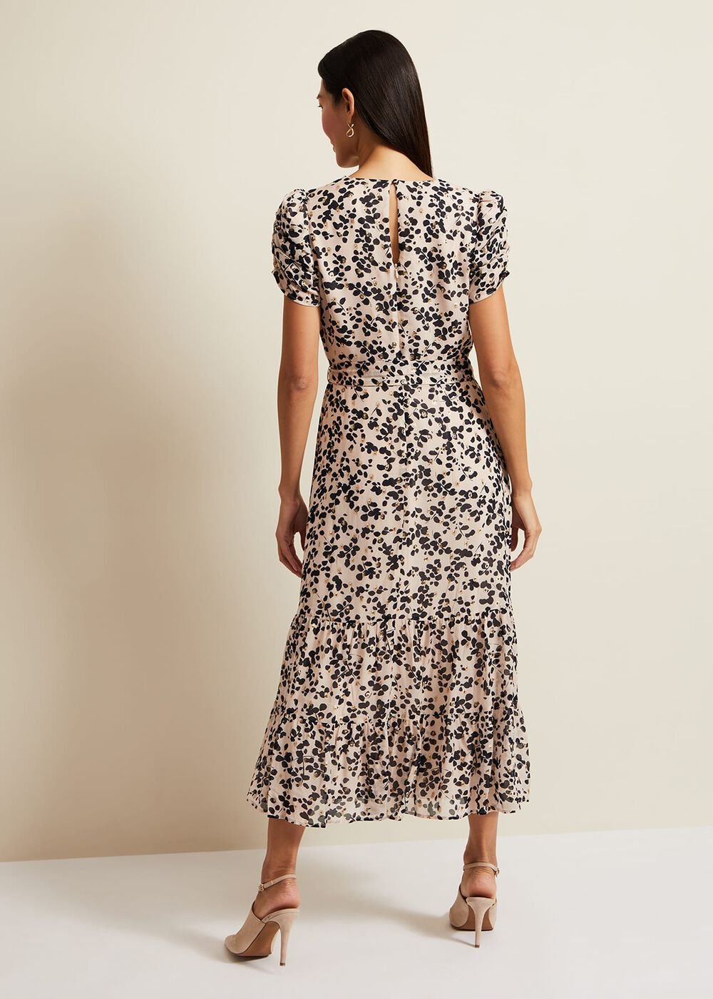 Amy Floral Midi Dress - Multi-Coloured