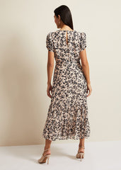 Amy Floral Midi Dress - Multi-Coloured