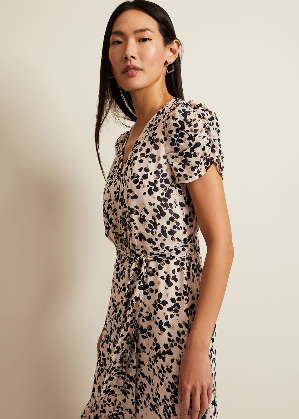 Amy Floral Midi Dress - Multi-Coloured