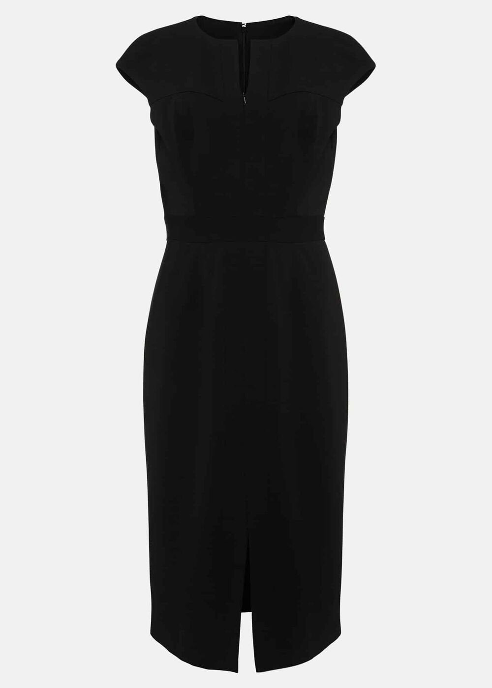Karmie Black Ponte Bodycon Midi Dress - Black