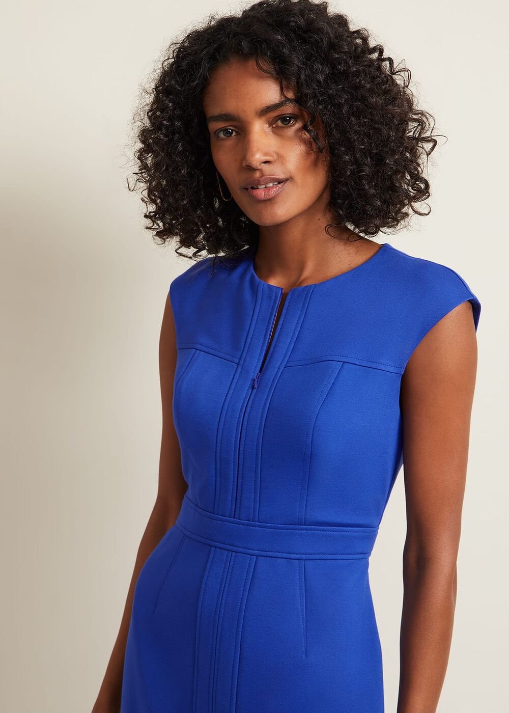 Karmie Ponte Fitted Pencil Dress - Blue