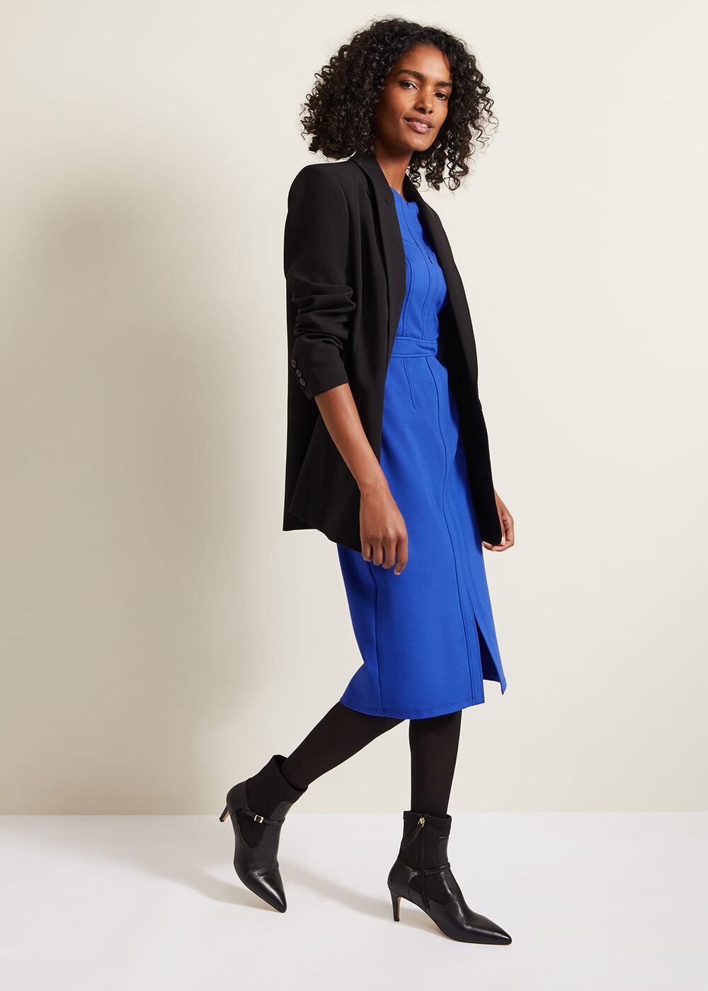 Karmie Ponte Fitted Pencil Dress - Blue