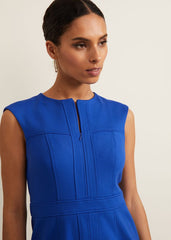 Karmie Ponte Fitted Pencil Dress Petite - Blue
