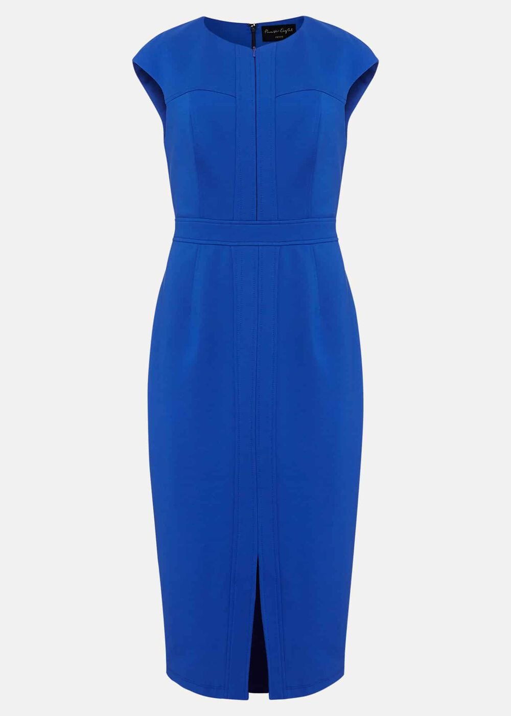 Karmie Ponte Fitted Pencil Dress Petite - Blue