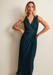 Suhanna Pleated Maxi Dress - Green