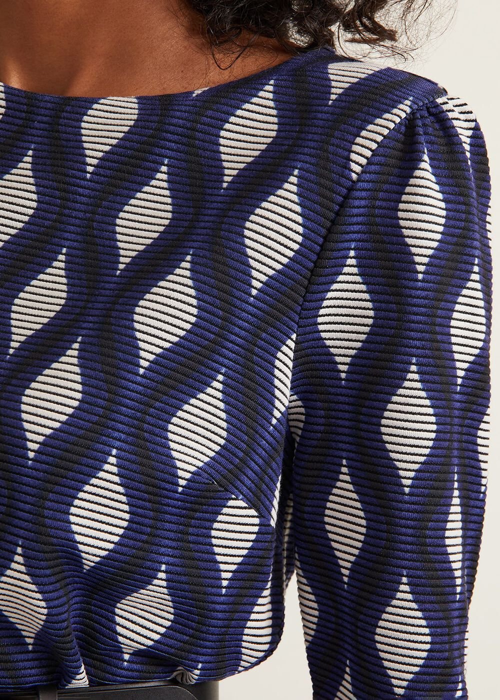 Kelly Geo Midi Shift Dress - Blue