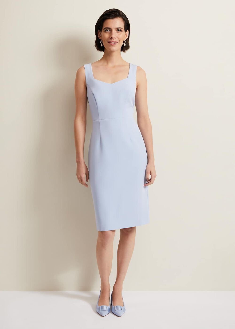 Daisy Lace Double Layer Dress - Pale Blue