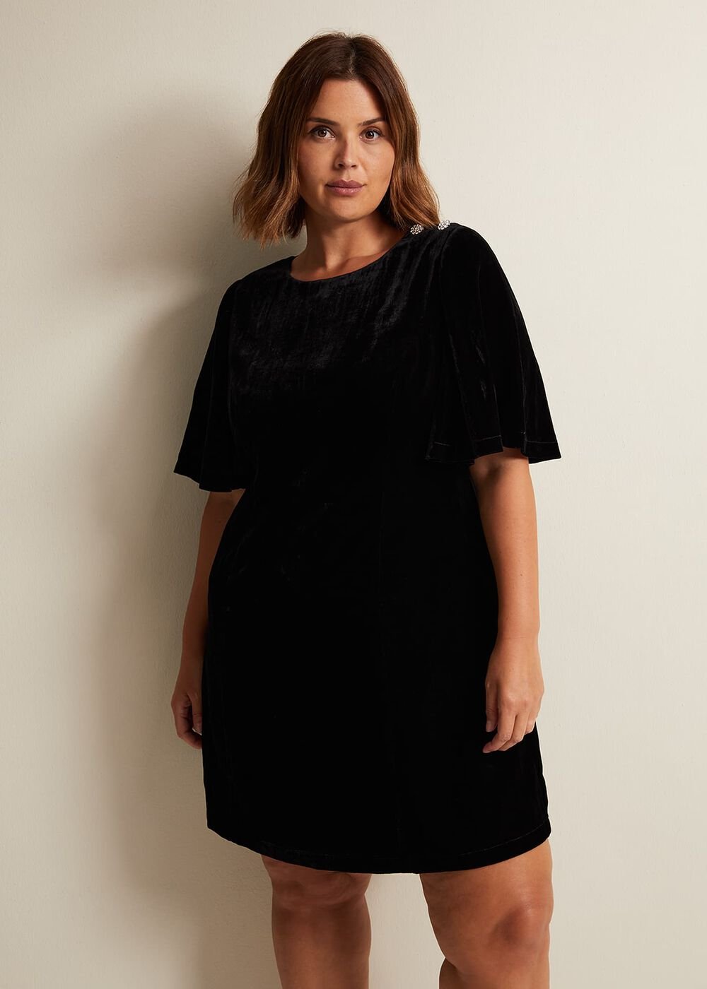 Charlie Velvet Dress - Black