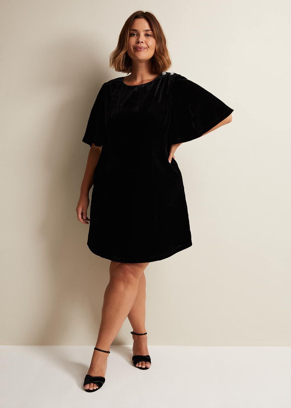 Charlie Velvet Dress - Black