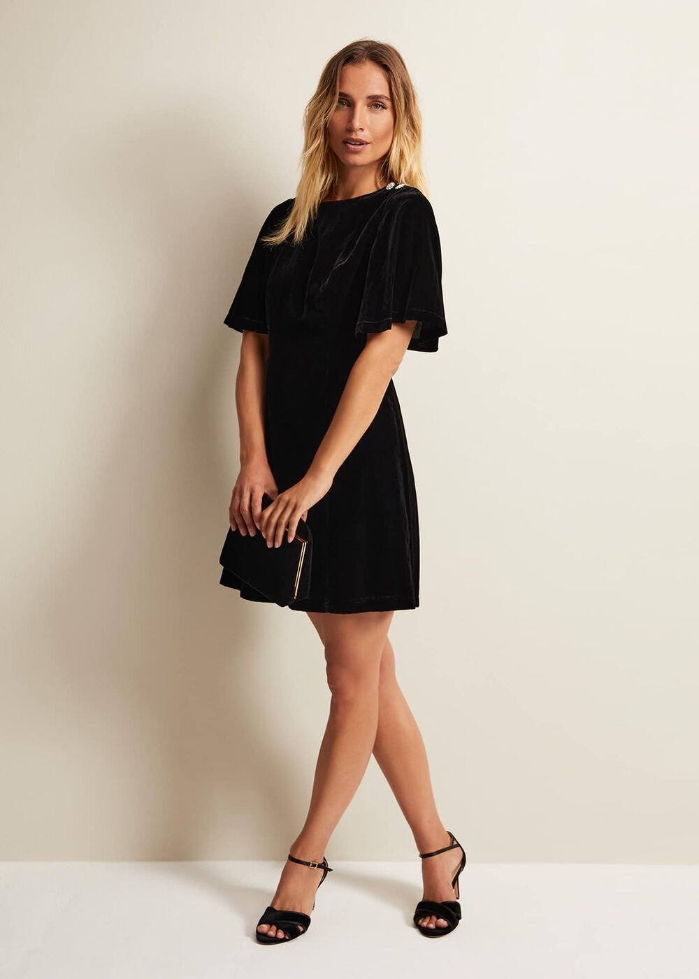 Charlie Velvet Dress - Black