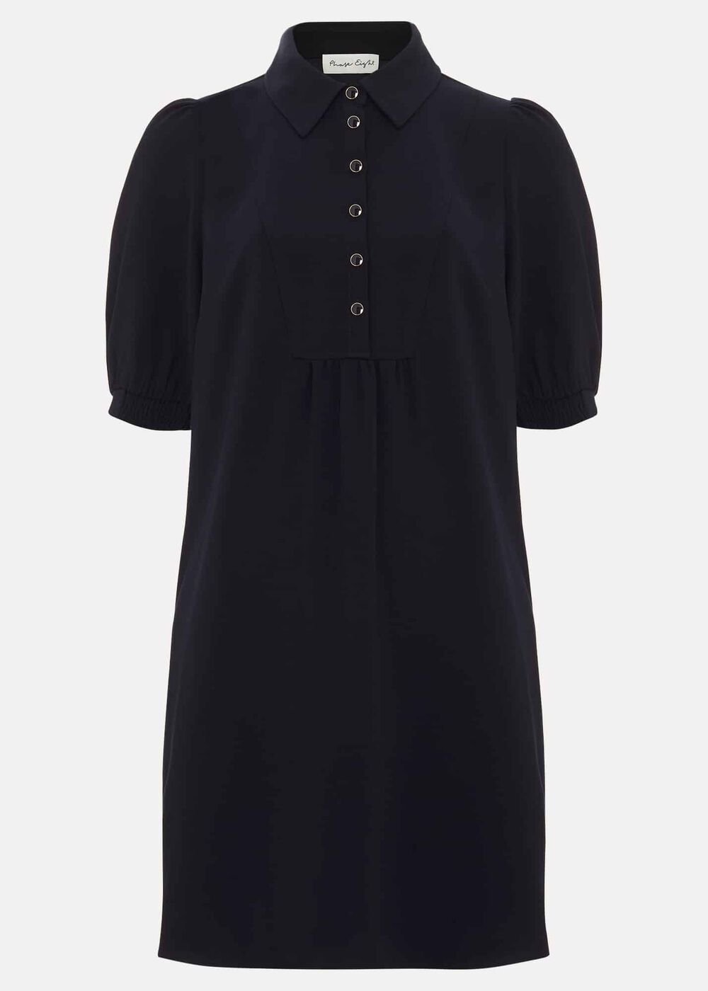 Claudia Button Swing Mini Dress - Navy