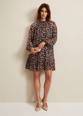 Betty Floral Print Swing Dress - Multi-Coloured