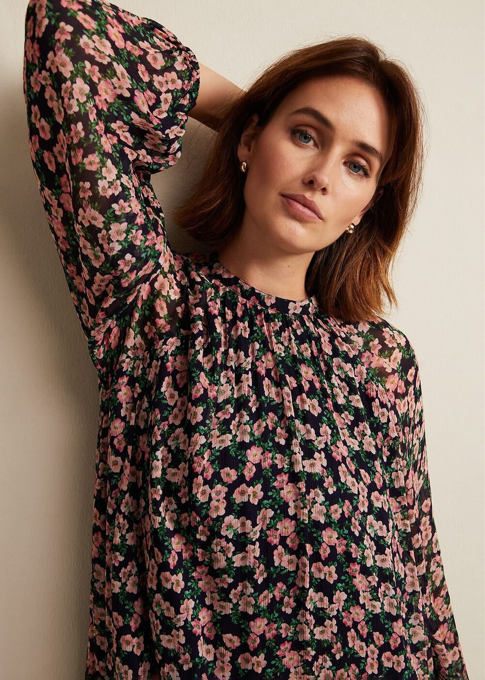 Betty Floral Print Swing Dress - Multi-Coloured