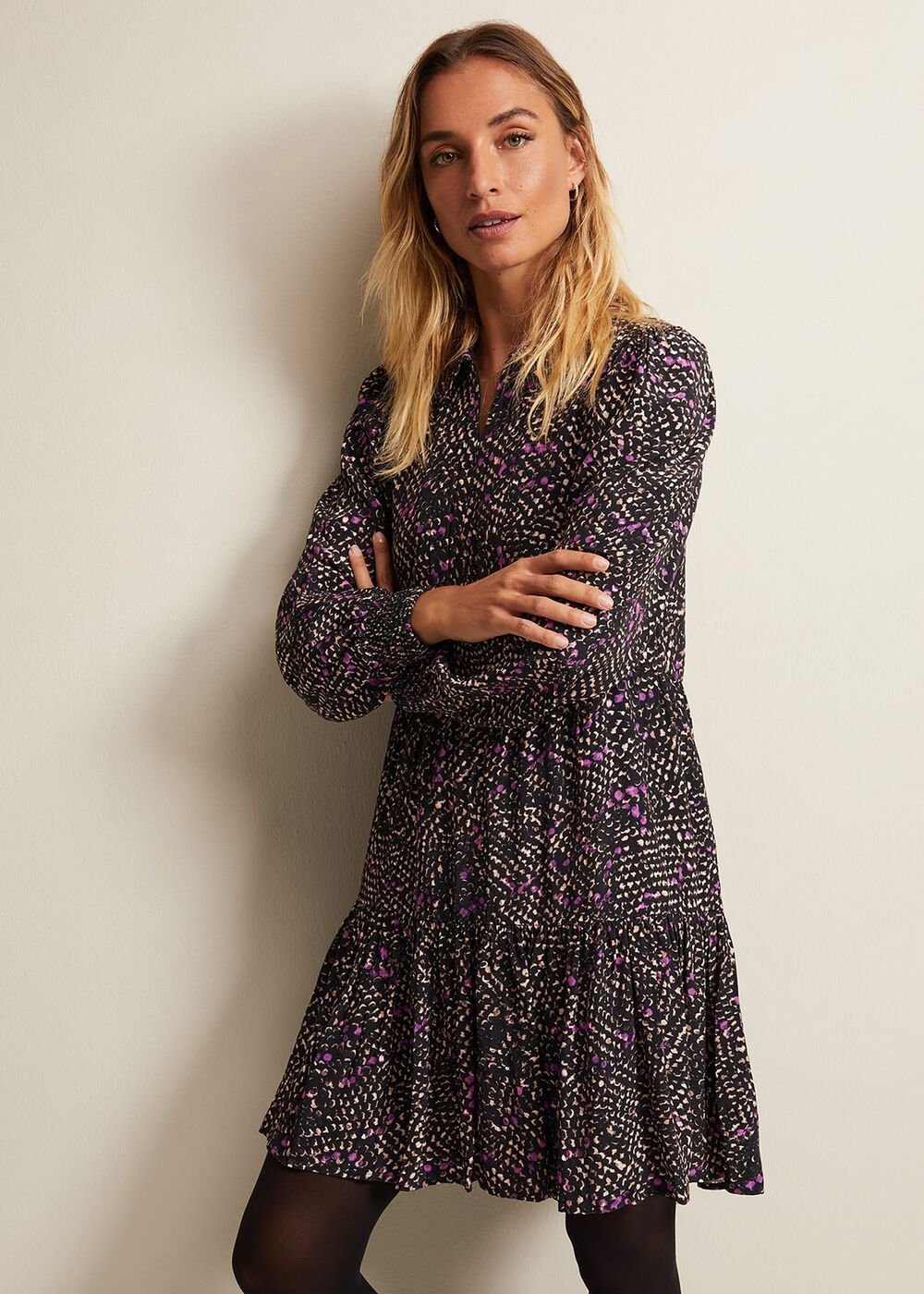 Dolly Snake Swing Dress - Purple