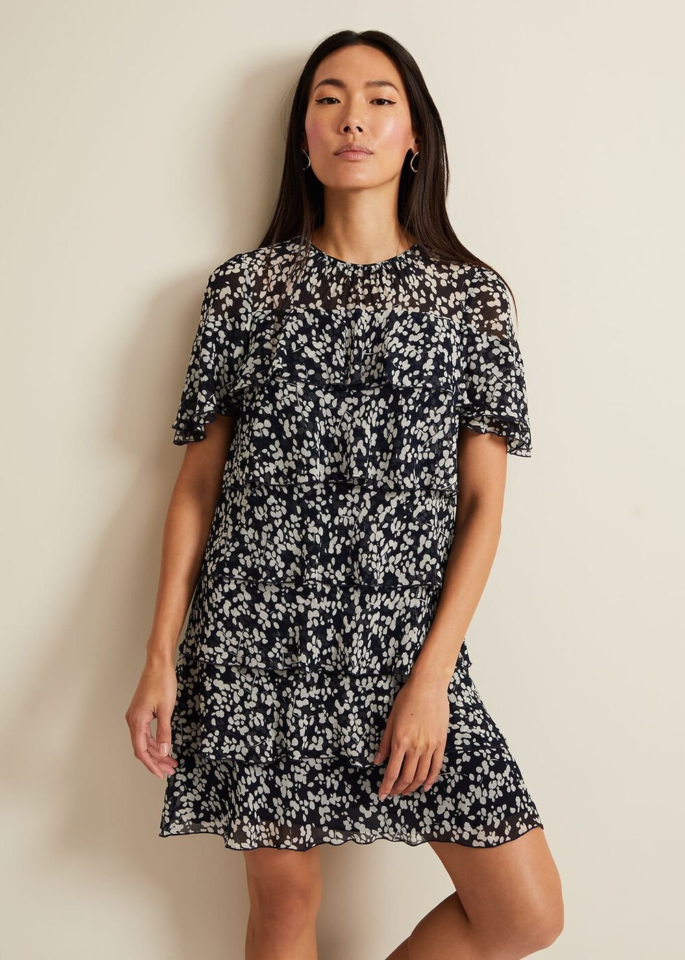 Maeve Floral Tiered Shift Dress - Multi-Coloured