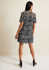 Maeve Floral Tiered Shift Dress - Multi-Coloured