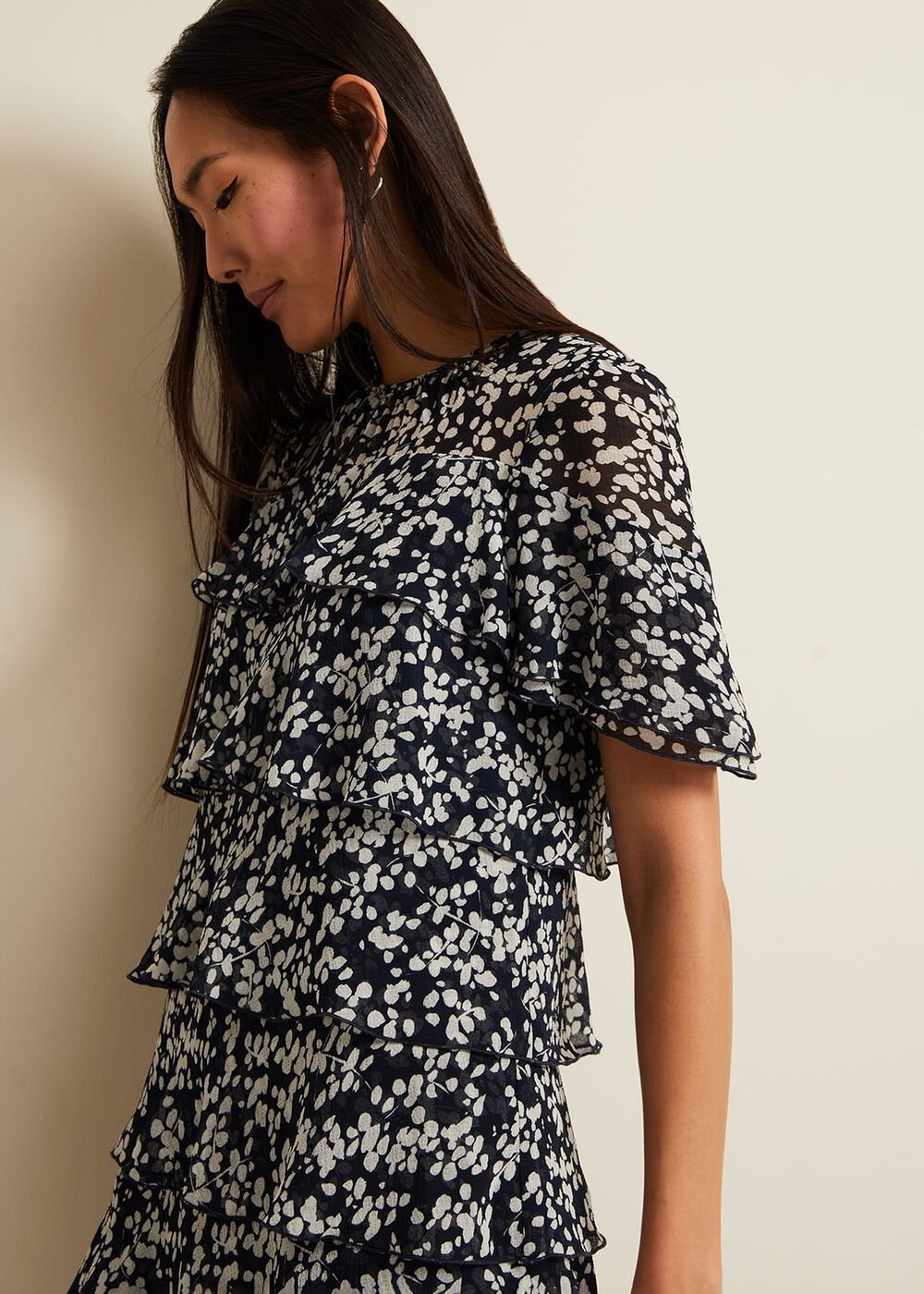 Maeve Floral Tiered Shift Dress - Multi-Coloured