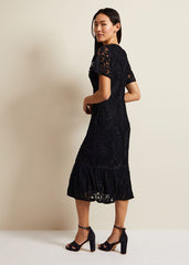Matilda Tapework Midi Dress - Navy