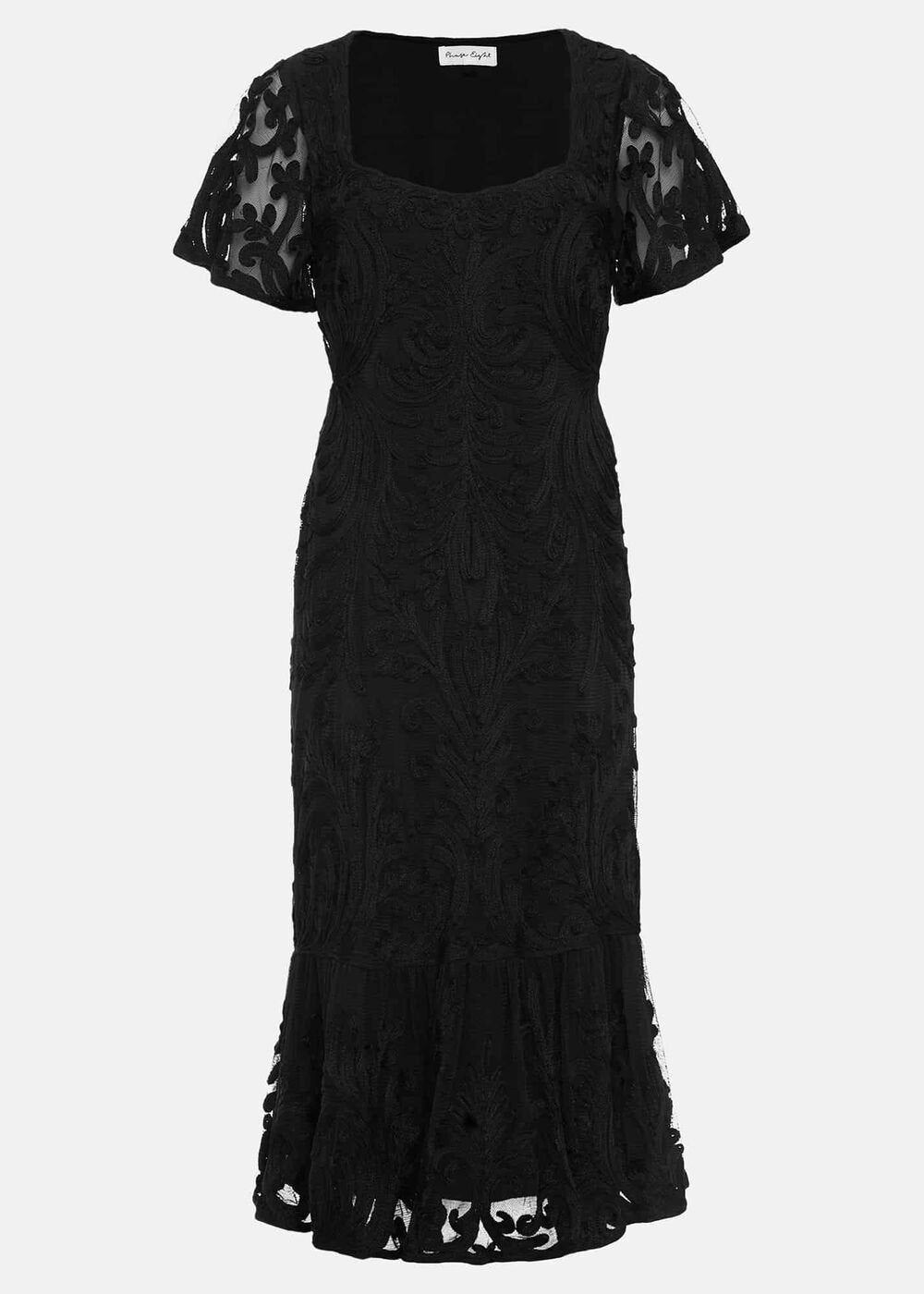 Matilda Tapework Midi Dress - Navy