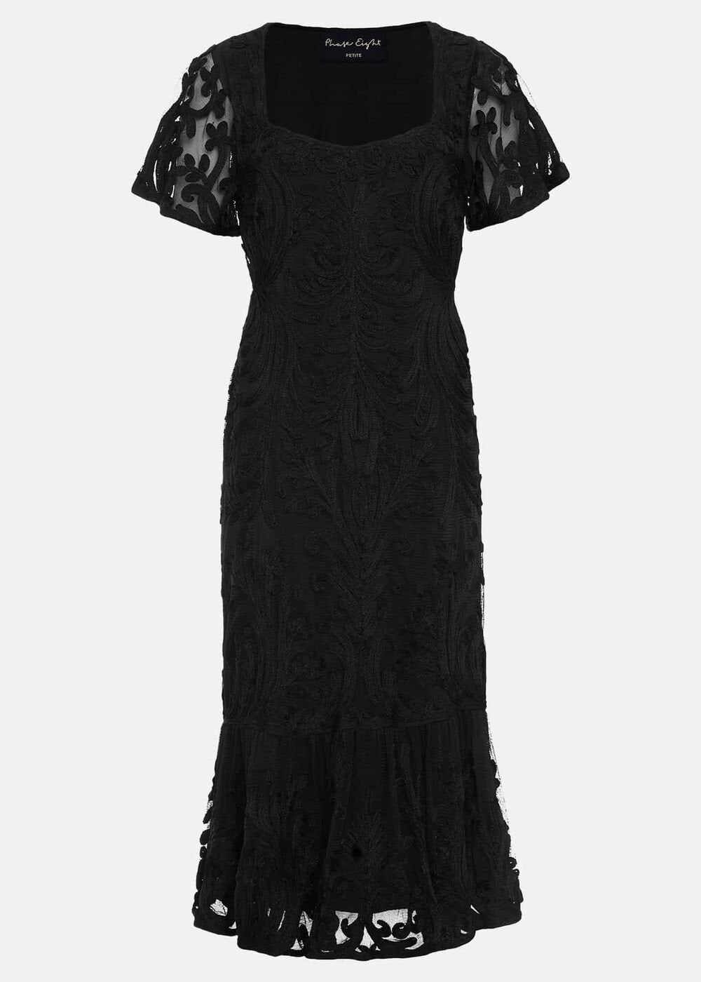 Petite Matilda Tapework Midi Dress - Navy