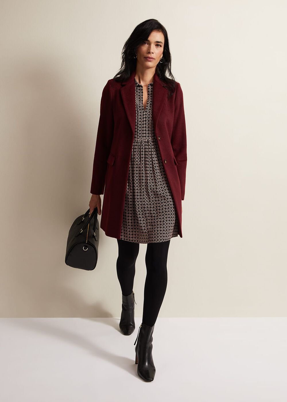 Fran Geo Swing Dress - Black/Multi