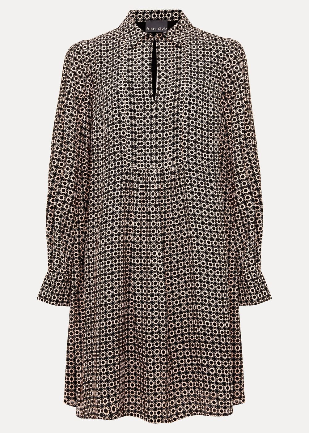 Fran Geo Swing Dress - Black/Multi