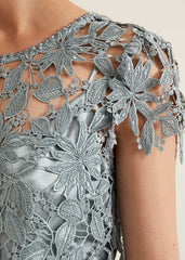 Dana Lace Double Layer Dress - Light Green