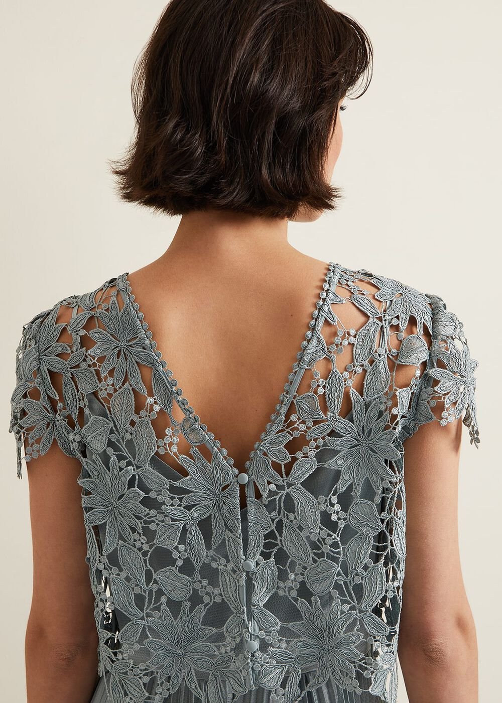 Dana Lace Double Layer Dress - Light Green