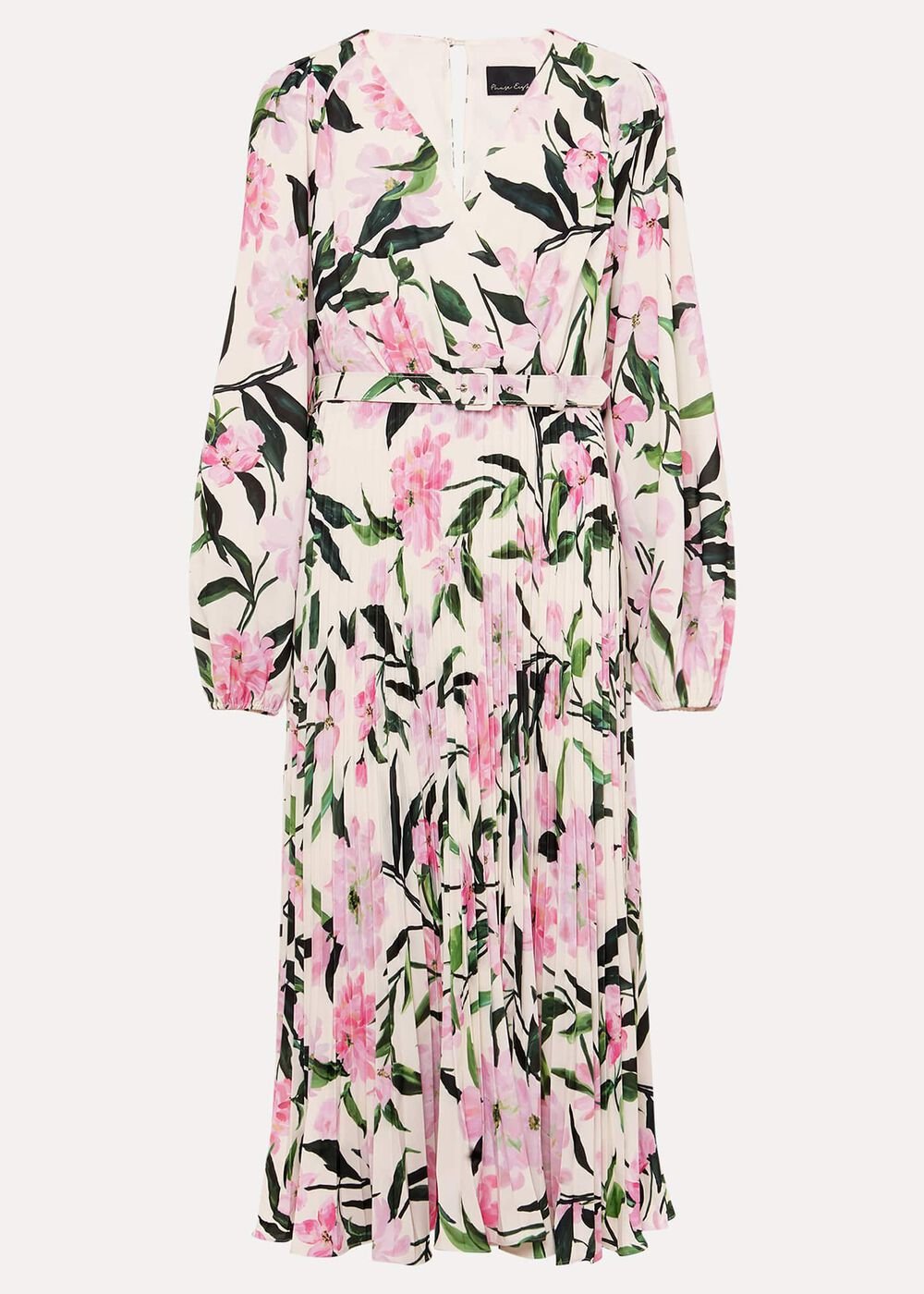 Penny Floral Pleat Midi Dress - Multi-Coloured