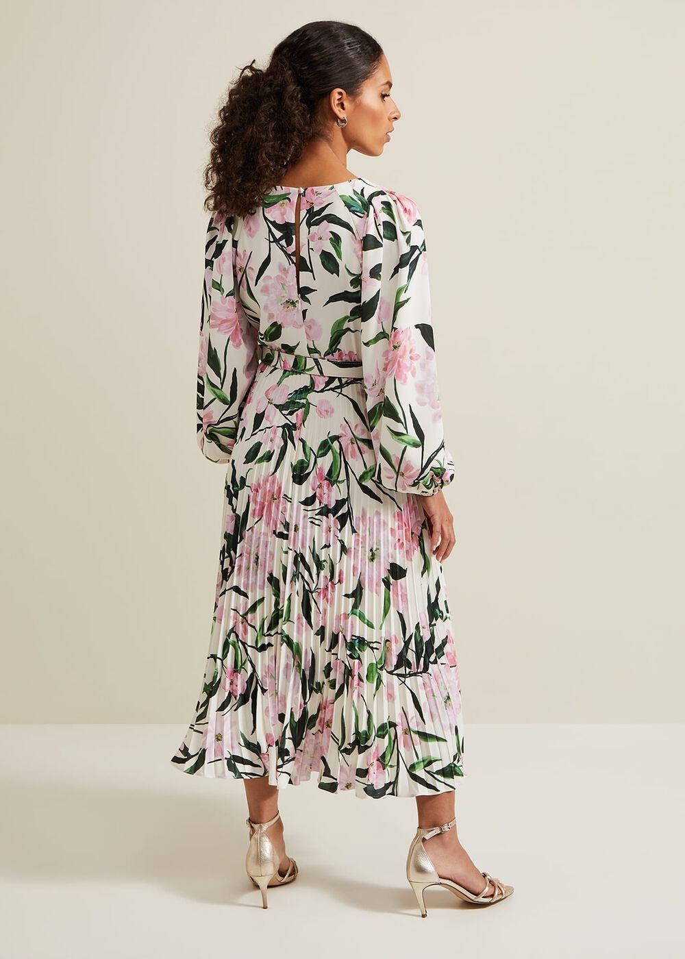 Petite Penny Floral Midi Dress - Multi-Coloured