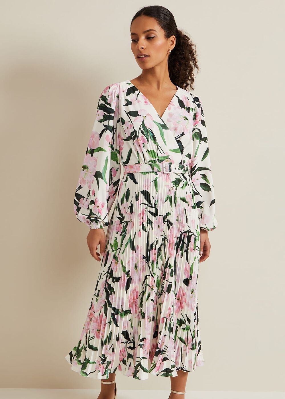 Petite Penny Floral Midi Dress - Multi-Coloured