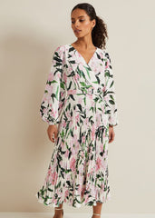 Petite Penny Floral Midi Dress - Multi-Coloured