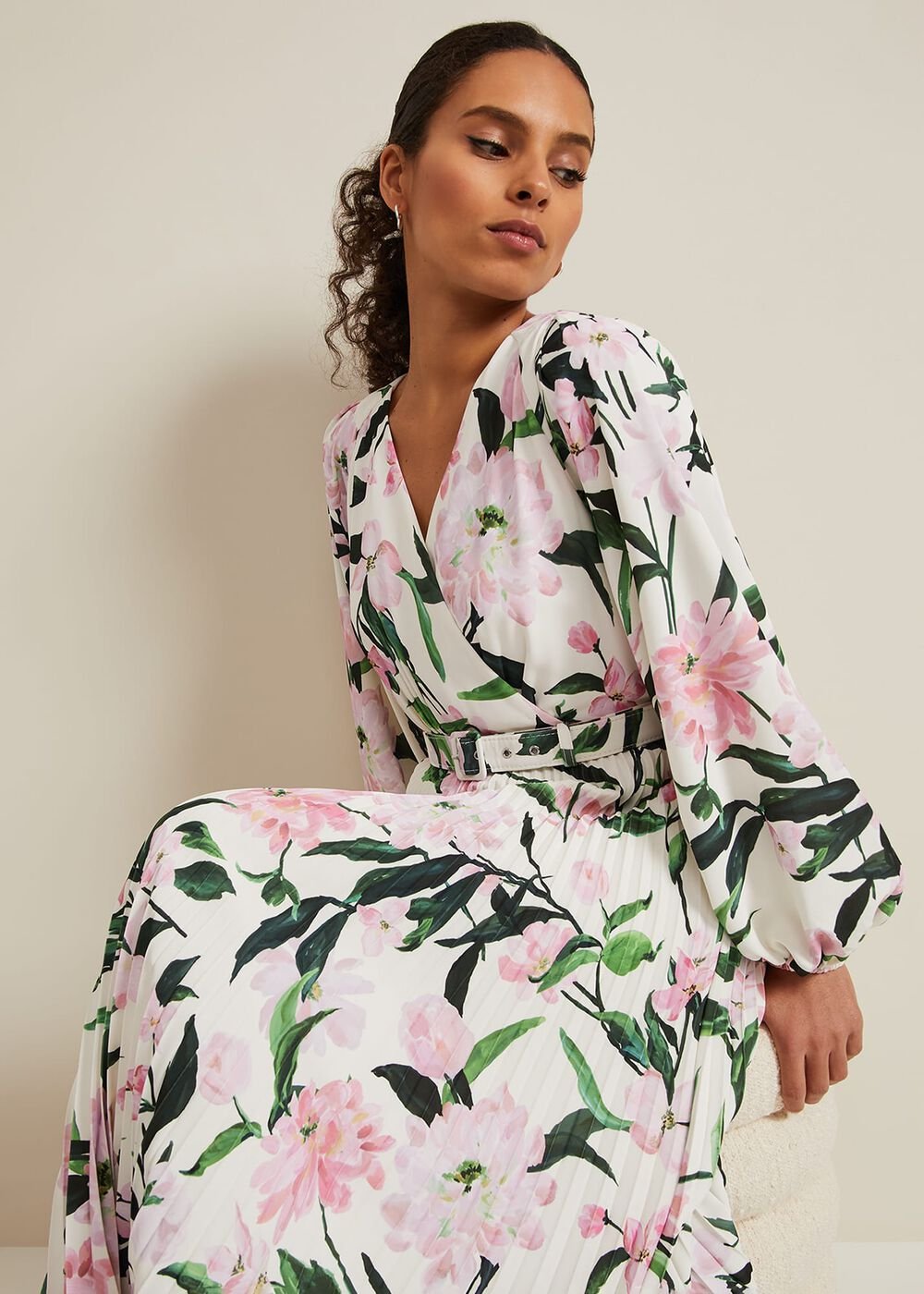 Petite Penny Floral Midi Dress - Multi-Coloured