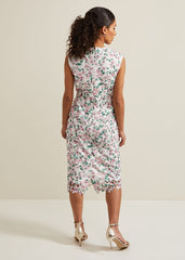 Petite Diana Floral Lace Midi Dress - Multi-Coloured
