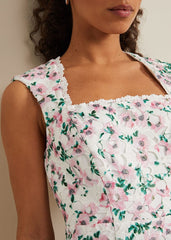 Petite Diana Floral Lace Midi Dress - Multi-Coloured
