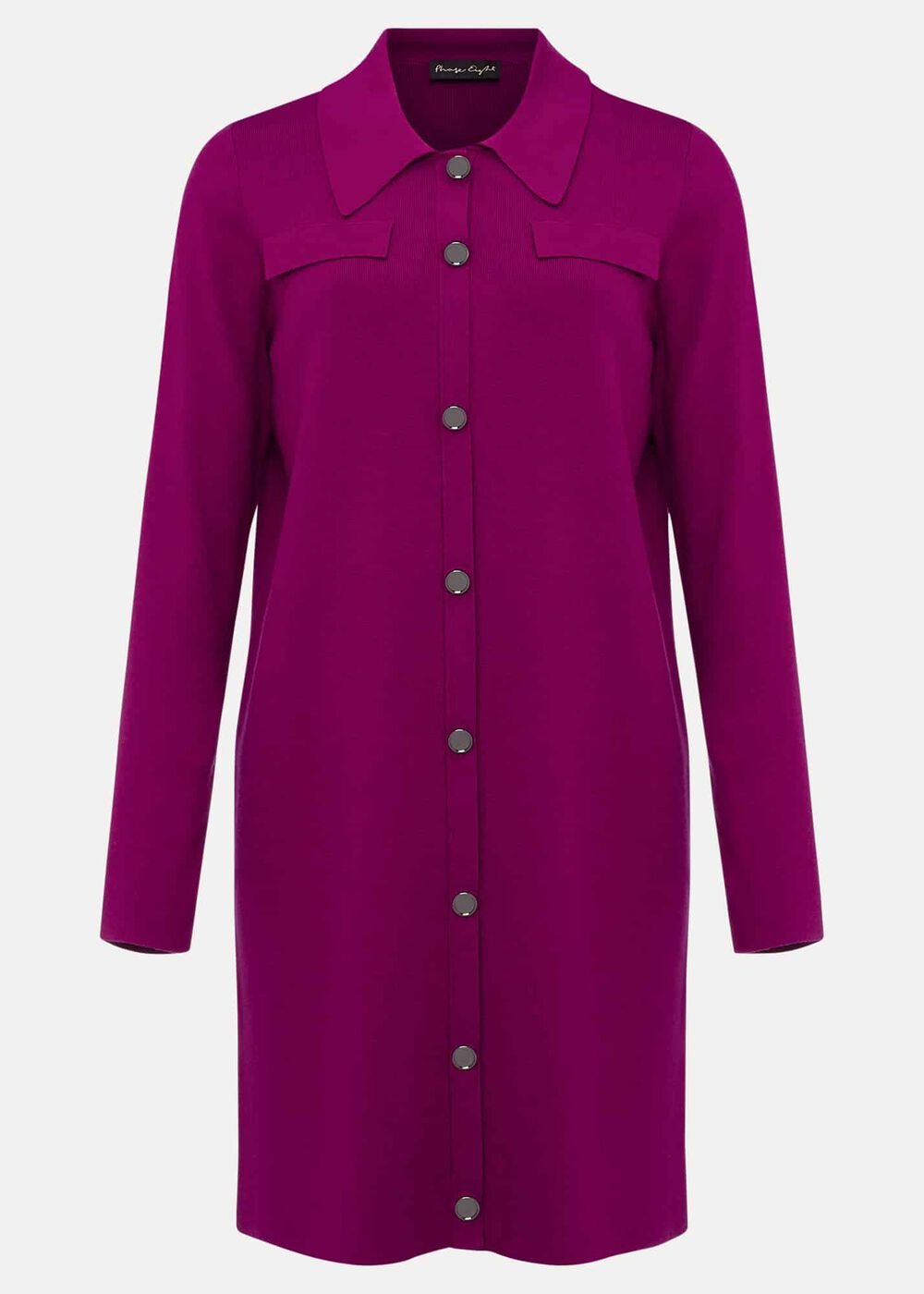 Azealia Fine Knit Tunic Mini Dress - Purple
